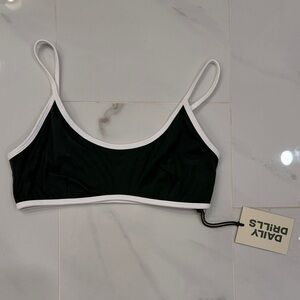 NWT Daily Drills Green Bra Top Medium Sold Out Ski collection